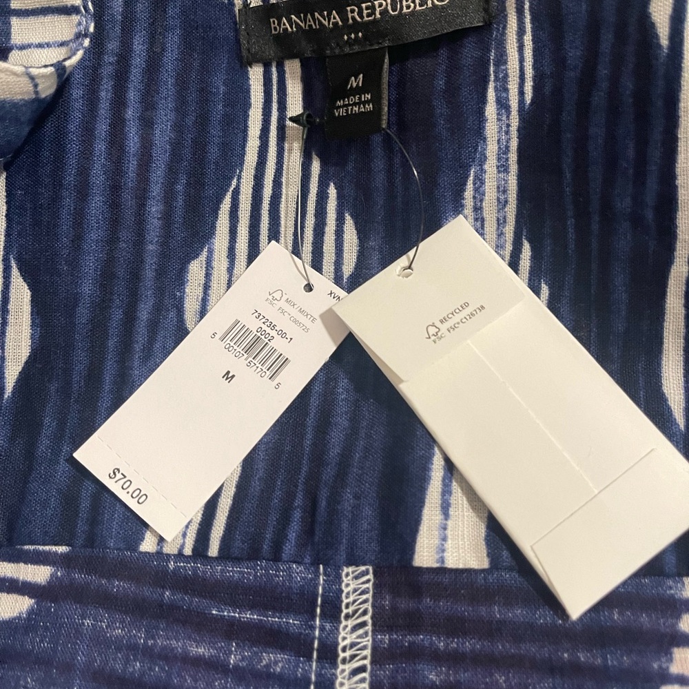 Cotton short sleeve print button down